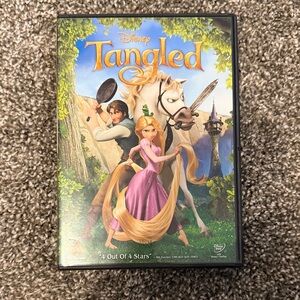 Disney Tangled DVD with Pink and Green Cover